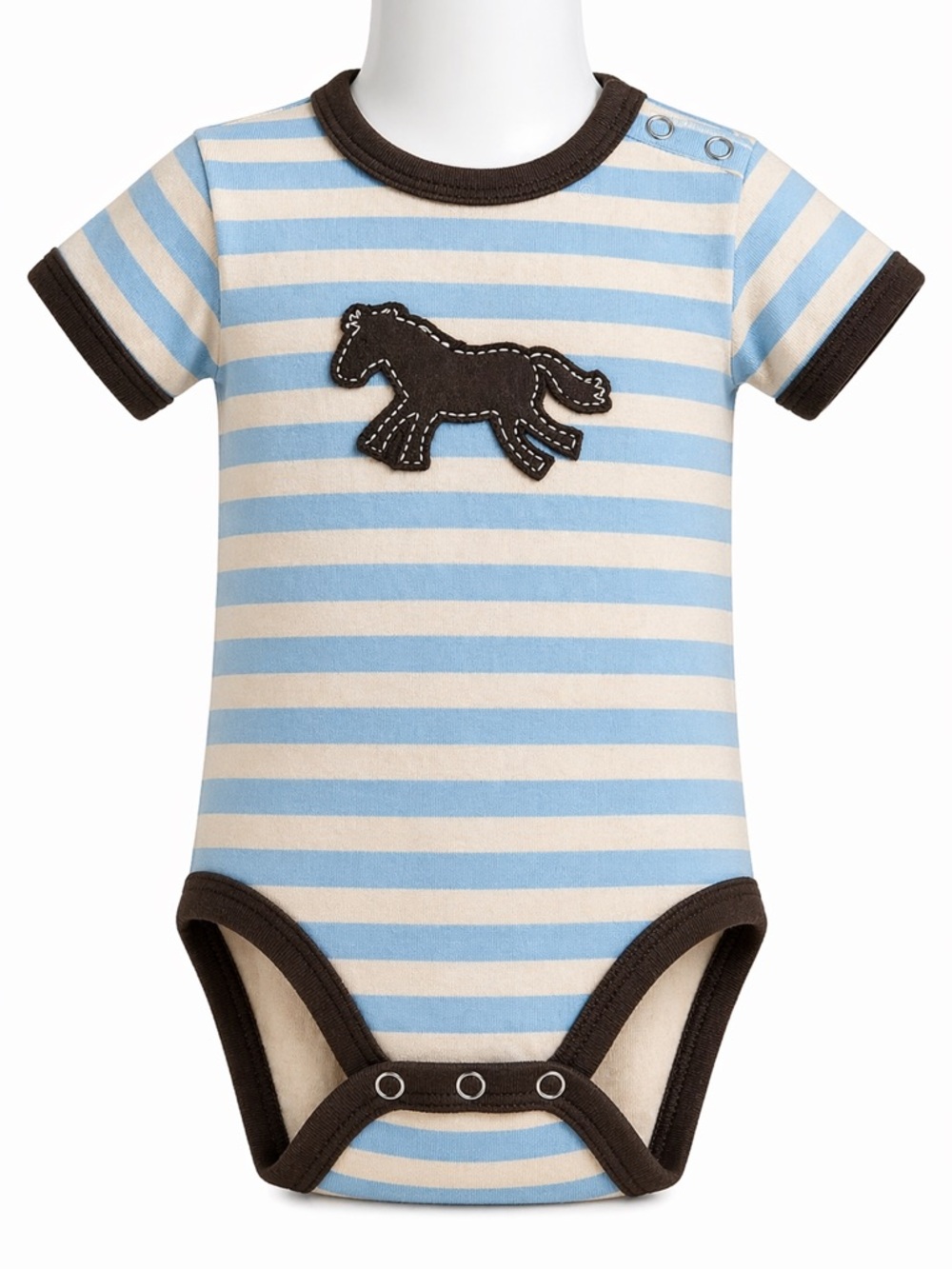 Lazy One Baby Onesie with Horse Patch 12 months
